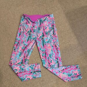 Lilly Pulitzer Vibrant Pink and Teal Leggings